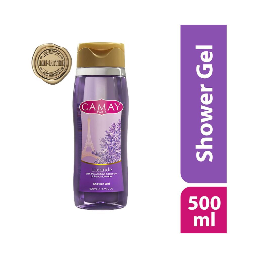 Camay Paris Lavender Shower Gel with Natural Oils (500ml) - Camay