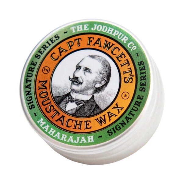 Captain Fawcett Maharajah Moustache Wax for Men & Ricki Hall's Booze & Baccy Beard Oil Combo - Captain Fawcett