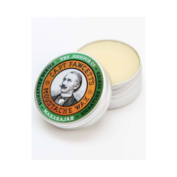 Captain Fawcett Maharajah Moustache Wax for Men & Ricki Hall's Booze & Baccy Beard Oil Combo - Captain Fawcett