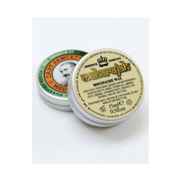 Captain Fawcett Maharajah Moustache Wax for Men & Ricki Hall's Booze & Baccy Beard Oil Combo - Captain Fawcett