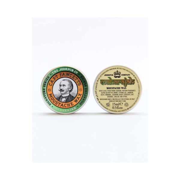 Captain Fawcett Maharajah Moustache Wax for Men & Ricki Hall's Booze & Baccy Beard Oil Combo - Captain Fawcett