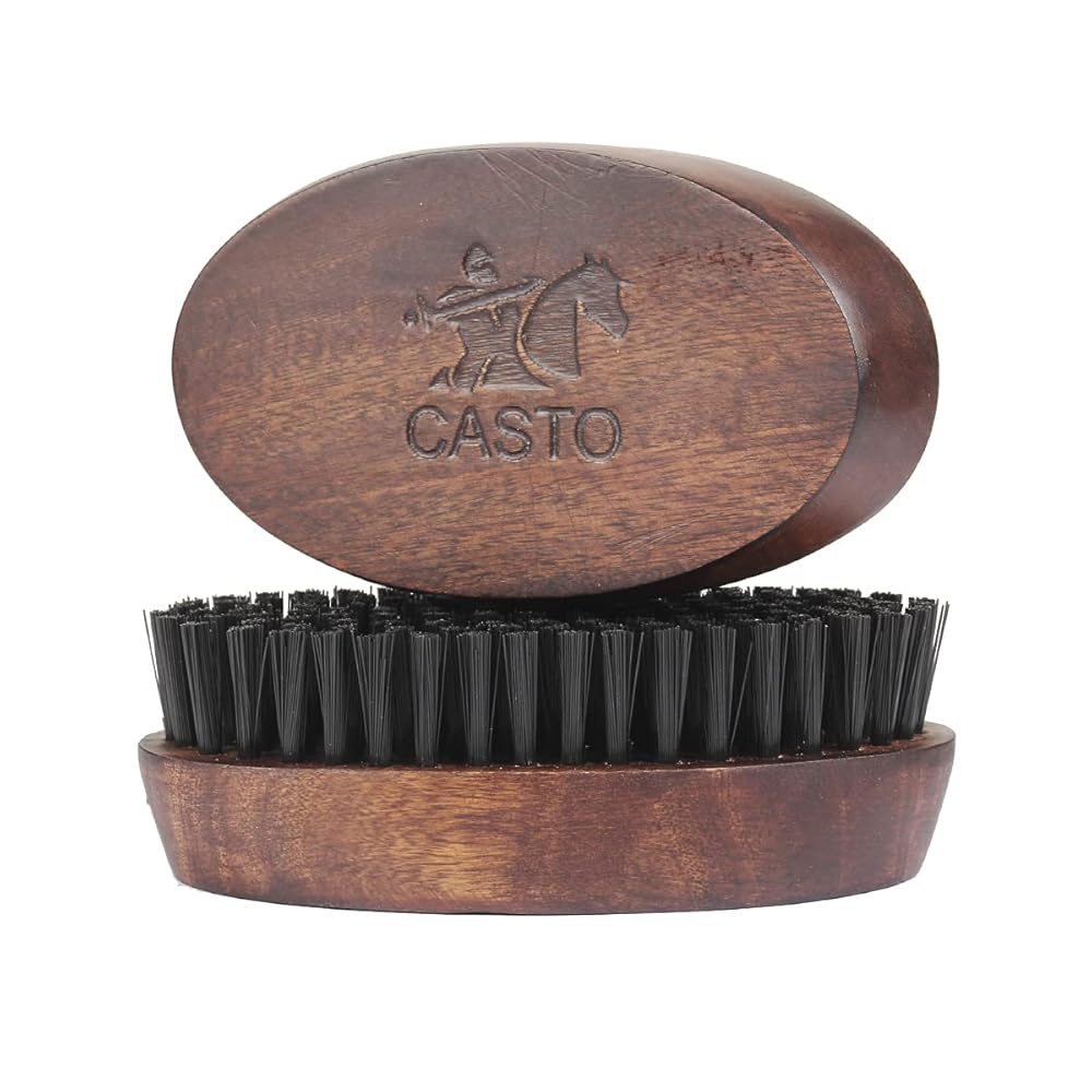 casto Nylon Beard Brush For Men With 100% First Cut Bristles Made With Firm Bristles To Tame&Soften Hair(Big)