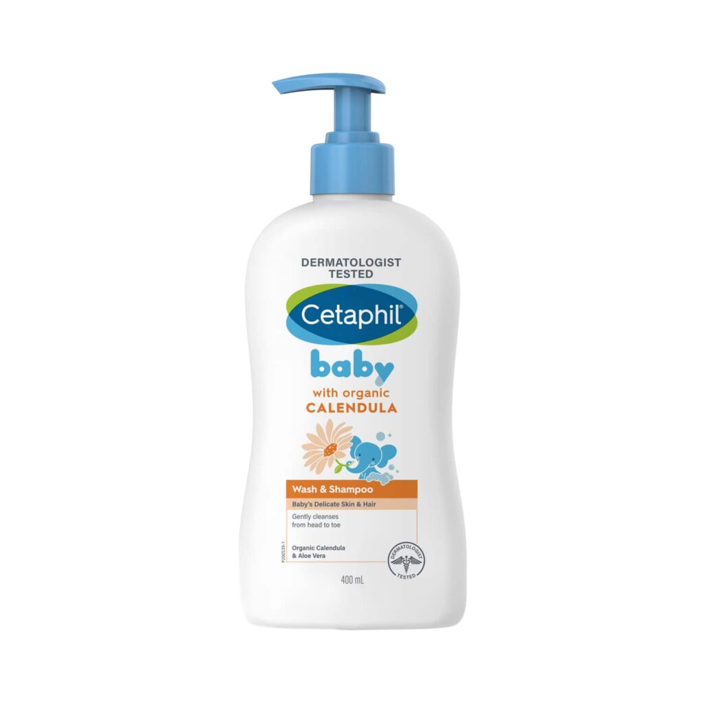 Cetaphil Baby Wash & Shampoo With Organic Calendula (400ml) - Cetaphil