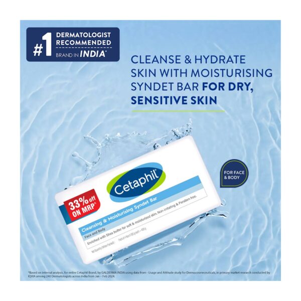 Cetaphil Cleansing Moisturizing Syndet Bar (4 pcs) - Cetaphil