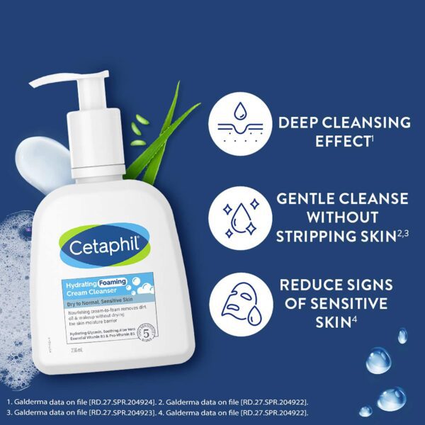 Cetaphil Hydrating Foaming Cream Cleanser (236ml) - Cetaphil