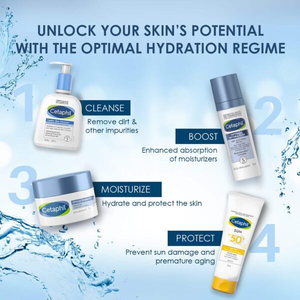 Cetaphil Optimal Hydration Daily Cream with Hyaluronic Acid For Dehydrated Skin (50g) - Cetaphil
