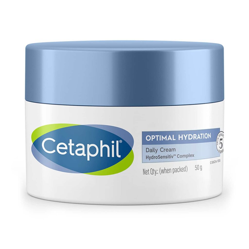 Cetaphil Optimal Hydration Daily Cream with Hyaluronic Acid For Dehydrated Skin (50g) - Cetaphil
