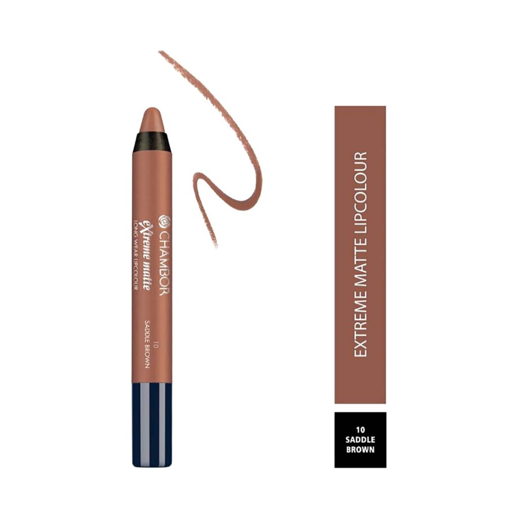 Chambor Extreme Matte Long Wear Lip Color + Hyaluronic Acid - N 10 Saddle Brown (2.8g) - Chambor