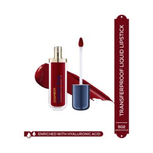 Chambor Extreme Wear Hydrating Matte, Intensely Pigmented, Lasts 12 Hours, Transferproof Liquid Lipstick + HA - Andromache 502 (6 ml) - Chambor