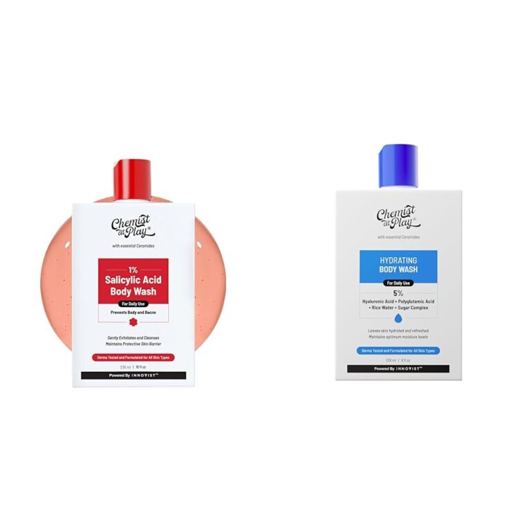 Chemist At Play 1% Salicylic Acid Body Wash 236ml Prevents Body Acne, Bumpy Skin & Deep Cleanses Skin + Hydrating Body Wash For Women & Men | 236ml