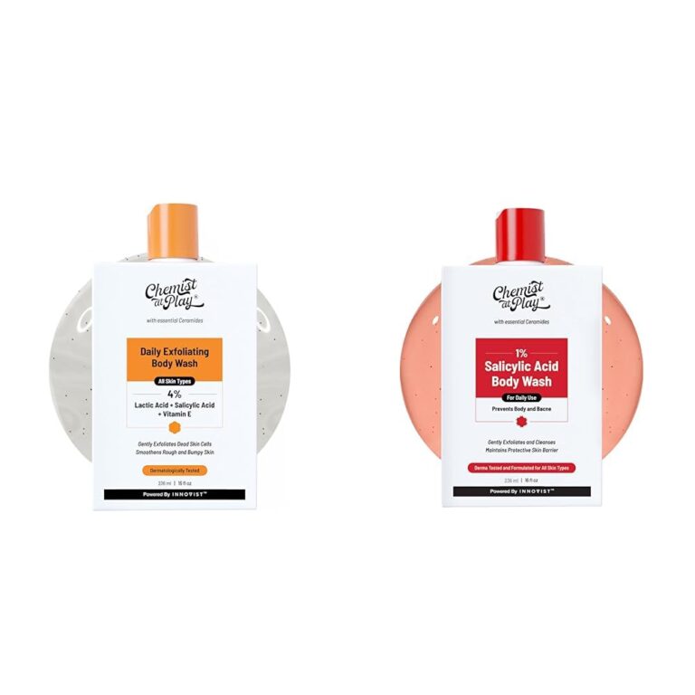 Chemist At Play 1% Salicylic Acid Exfoliating Body Wash 236ml For Men & Women + 1% Salicylic Acid Body Wash 236ml Prevents Body Acne, Bumpy Skin & Deep Cleanses Skin