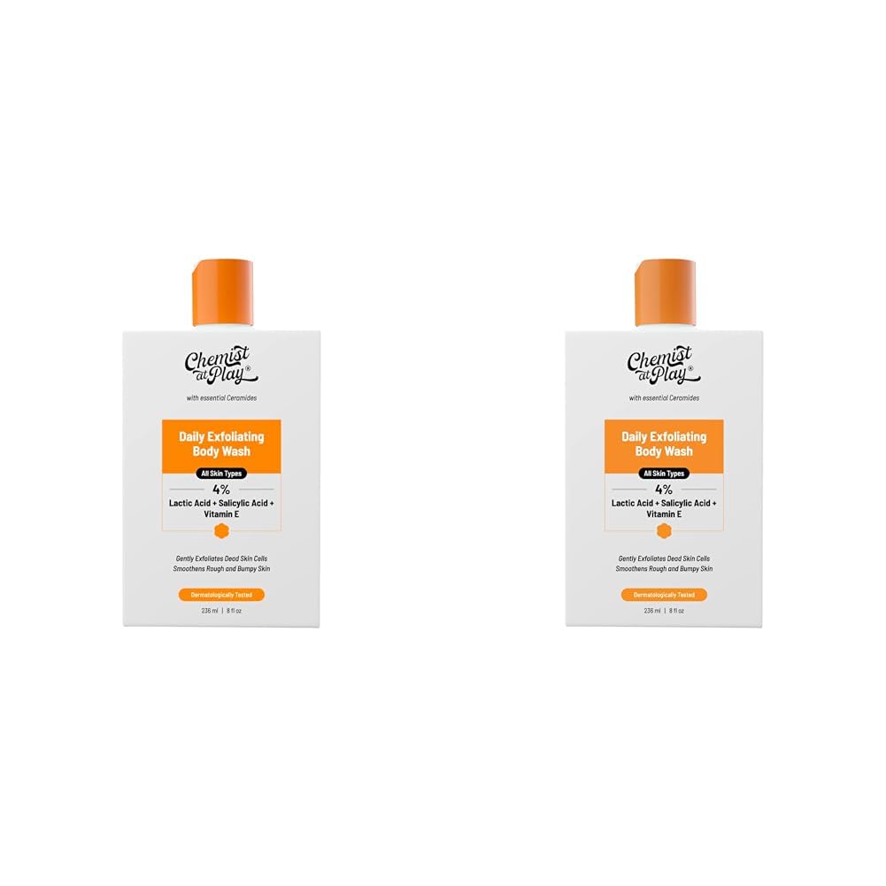 Chemist At Play 1% Salicylic Acid Exfoliating Body Wash 236ml | Paraben & SLS Free | Enriched with Vitamin E & Murumuru | Gentle Exfoliating Shower Gel | Prevents Dry, Rough,...