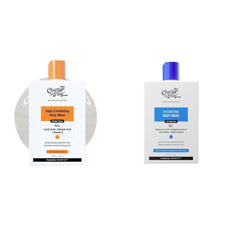 Chemist At Play 1% Salicylic Acid Exfoliating Body Wash 473ml For Men & Women + Hydrating Body Wash For Women & Men | 236ml