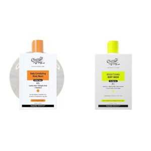 Chemist At Play 1% Salicylic Acid Exfoliating Body Wash 473ml For Men & Women + Brightening Body Wash For Women & Men | 236mL