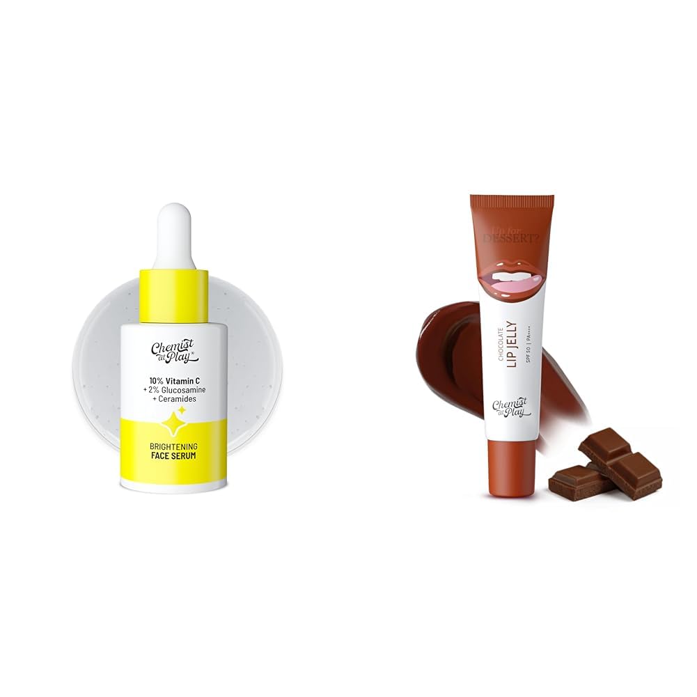 Chemist At Play 10% Vitamin C Face SerumFor All Skin Types 30ml +Chocolate Tinted Lip Balm