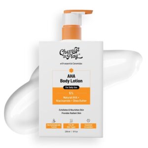 Chemist At Play AHA Body Lotion with 5% Natural AHA, Niacinamide, Shea Butter | For Exfoliating Dry & Dead Skin Cells | Provides Deep Nourishment, Moisturization & Radiant Skin...
