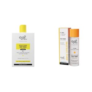 Chemist At Play Brightening Body Wash For Women & Men | 236mL Glycolic Acid Face Toner for Gentle Exfoliation & Skin Hydration| 150ml