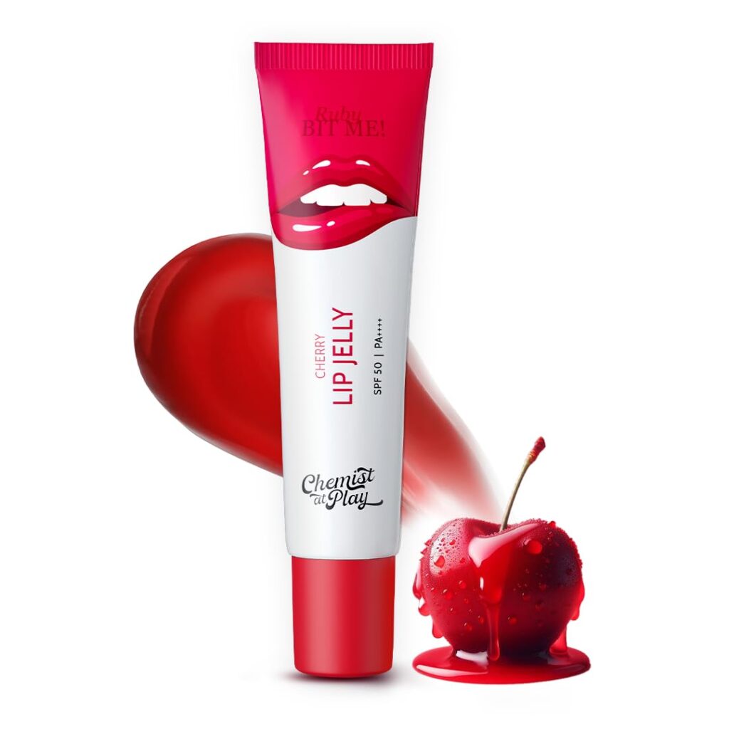 Chemist At Play Cherry Tinted Lip Balm for Dark, Dry, Chapped and Pigmented Lips| Gives 24 hours moisturization| SPF 50 PA+++| Has 2% Kojic Acid, Hyaluronic Acid, ceramides &...