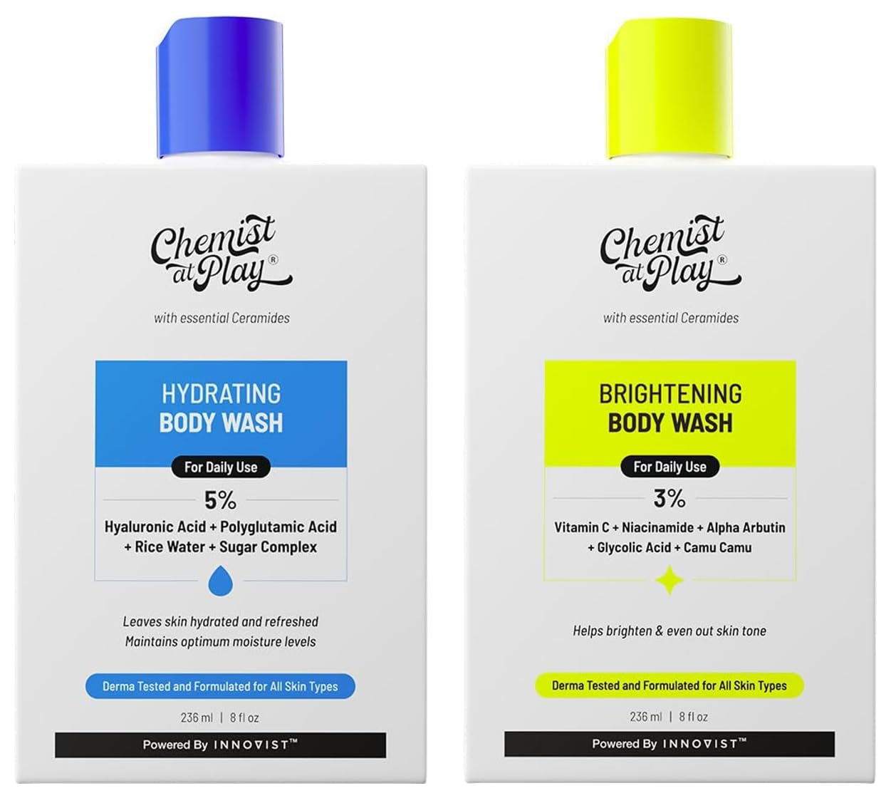 Chemist At Play Hydrating Body Wash For Women & Men | 236ml Brightening Body Wash For Women & Men | 236mL