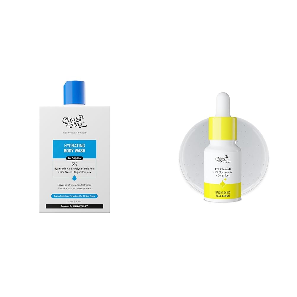 Chemist At Play Hydrating Body Wash For Women & Men | 236mlVitamin C serum 10ml