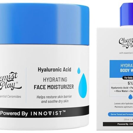 Chemist At Play Hydrating Face Moisturiser 50 gm Hydrating Body Wash For Women & Men | 236ml