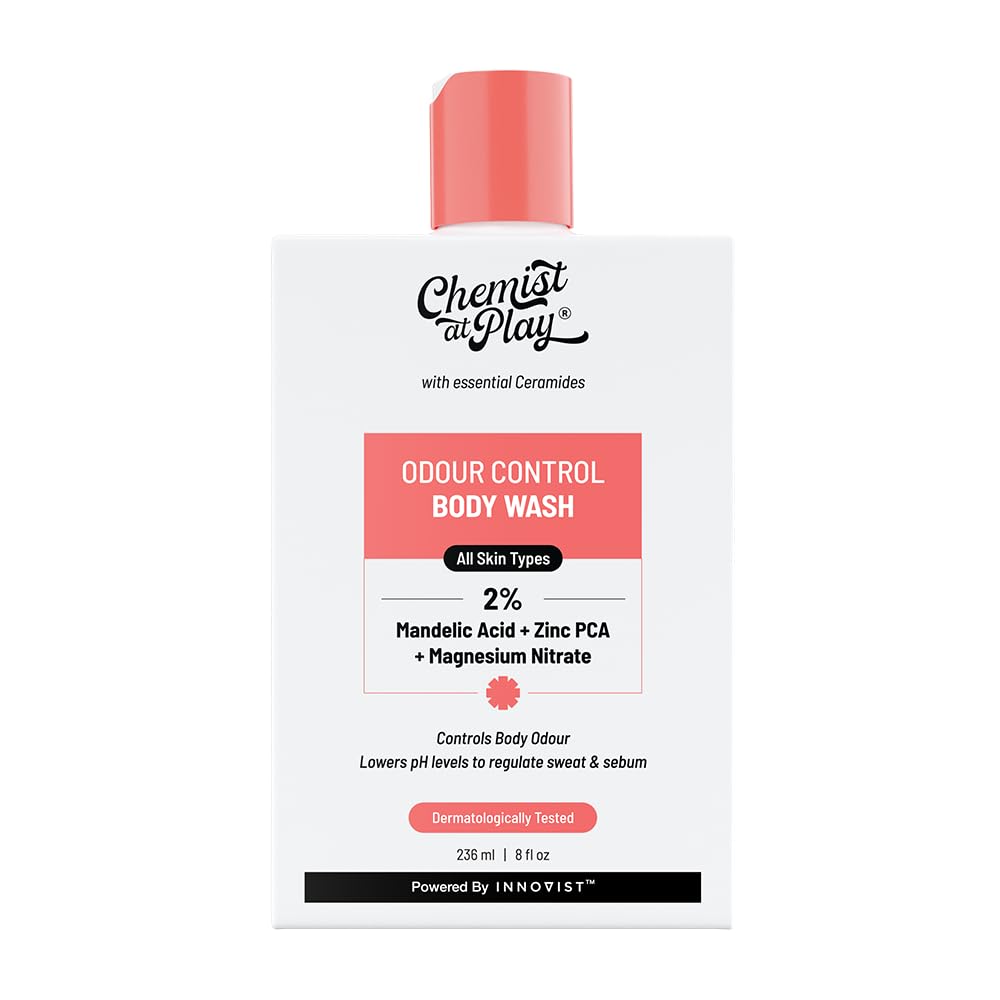 Chemist At Play Odour Control Body Wash| Controls Body Odour| Long Lasting Freshness | Regulates sweat & sebum| 236ml