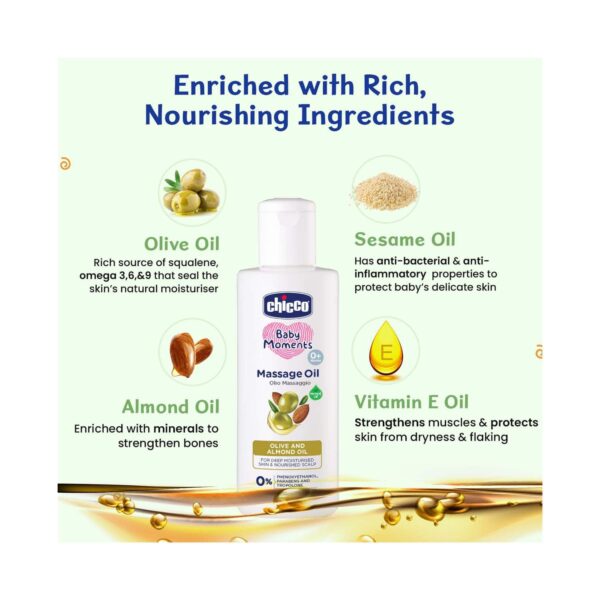 Chicco Baby Moments Massage Oil (200 ml) - Chicco