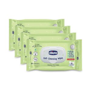 Chicco Baby Soft Cleansing Wipes 72 Pack of 4 Combo - Chicco