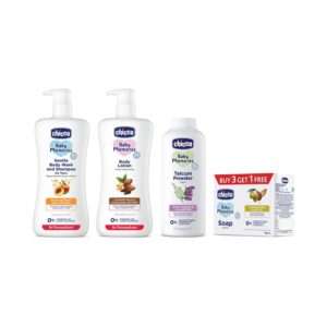 Chicco BM Gentle Bodywash & Shampoo + BM Body Lotion + BM Talcum Powder + BM Soap Combo - Chicco
