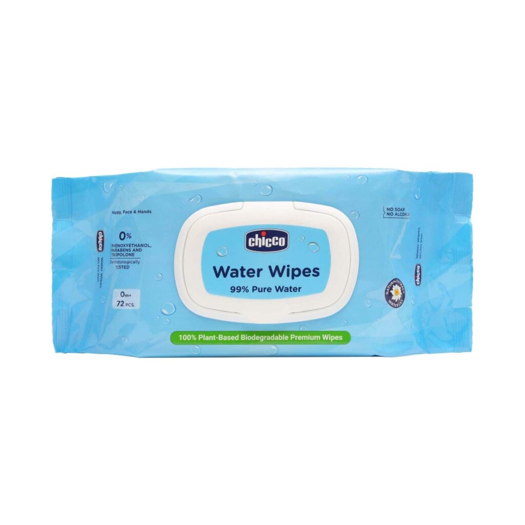 Chicco Water Wipes - 99% Pure Water (72 Pcs) - Chicco
