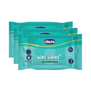 Chicco Wet Wipes, 216 pcs - (72 pcs X 3 Packs) - Chicco