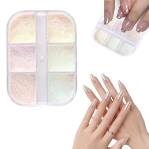 Chrome Nail Powder 6 Colours Nail Glitter Nail Art Accessories for Women