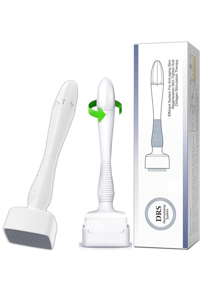 CLASSITO WILLA Derma Stamp For Women and Men, 100 Titanium Adjustable Microneedling Derma Stamp Face & Hair & Beard & Scalp - Derma Roller Alternative Skin Care