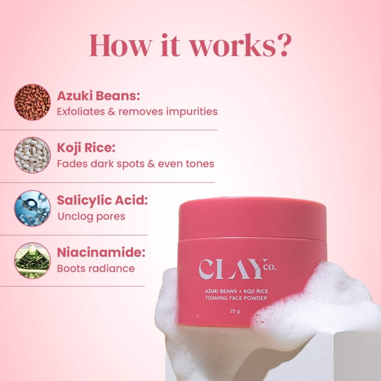 ClayCo. adzuki beans + Koji Rice Foaming Face Powder (15g) - ClayCo.