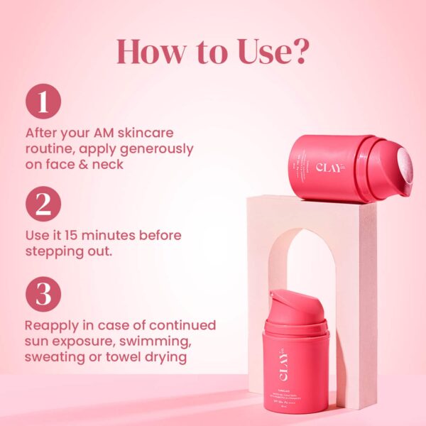 ClayCo Sunglaze Sunscreen SPF 50 PA ++++ with Probiotic & Ceramides (50 ml) - ClayCo.