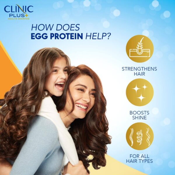 Clinic Plus Strength & Shine With Egg Protein Shampoo (175ml) - Clinic Plus
