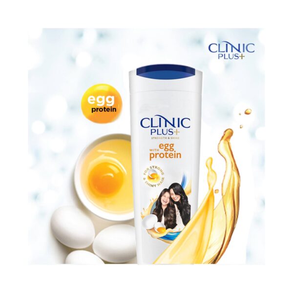 Clinic Plus Strength & Shine With Egg Protein Shampoo (355ml) - Clinic Plus