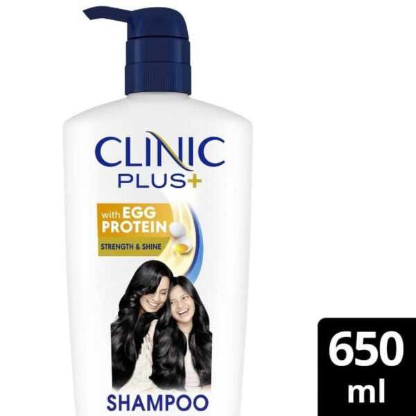 Clinic Plus Strength & Shine With Egg Protein Shampoo (650ml) - Clinic Plus