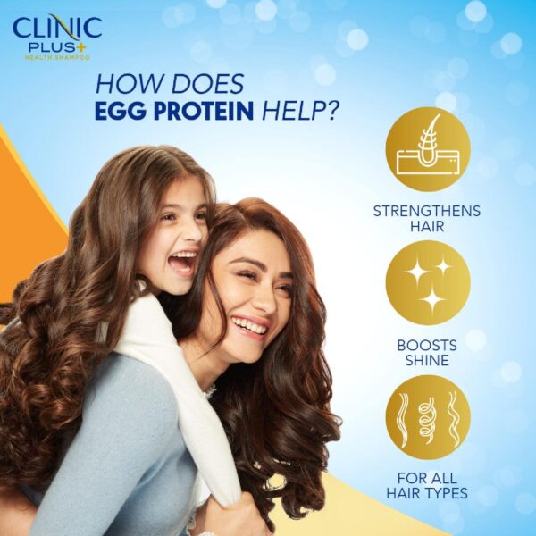 Clinic Plus Strength & Shine With Egg Protein Shampoo (650ml) - Clinic Plus