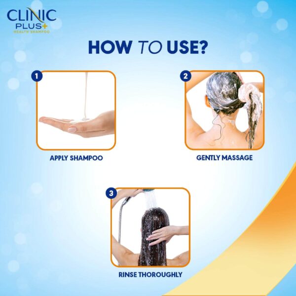 Clinic Plus Strength & Shine With Egg Protein Shampoo (650ml) - Clinic Plus