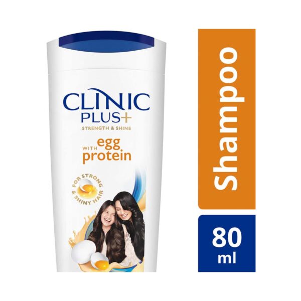 Clinic Plus Strength & Shine With Egg Protein Shampoo (80ml) - Clinic Plus
