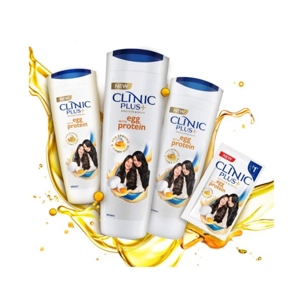 Clinic Plus Strength & Shine With Egg Protein Shampoo (80ml) - Clinic Plus