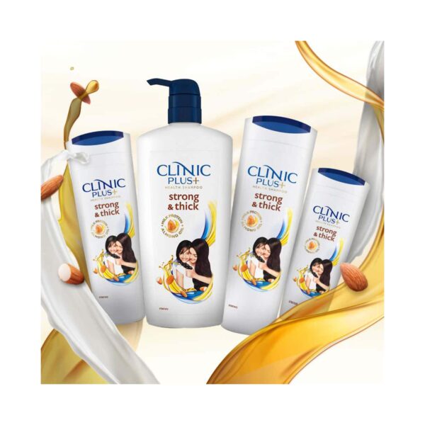 Clinic Plus Strong & Extra Thick Shampoo With Milk Protein & Almond Oil (355ml) - Clinic Plus