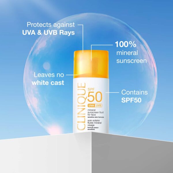 CLINIQUE SPF 50 UVA/UVB Mineral Sunscreen Fluid for Face (30ml) - CLINIQUE