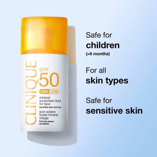 CLINIQUE SPF 50 UVA/UVB Mineral Sunscreen Fluid for Face (30ml) - CLINIQUE