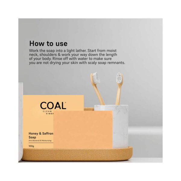 COAL CLEAN BEAUTY Honey & Saffron Soap (100g) - COAL CLEAN BEAUTY
