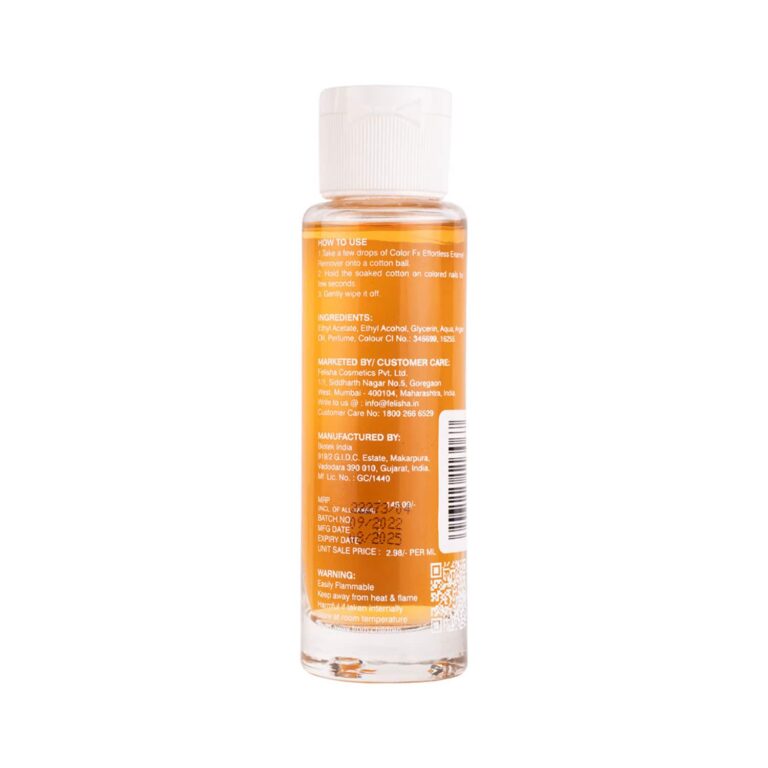 Color Fx Effortless Nail Enamel Remover - Mandarin (50ml) - Color Fx