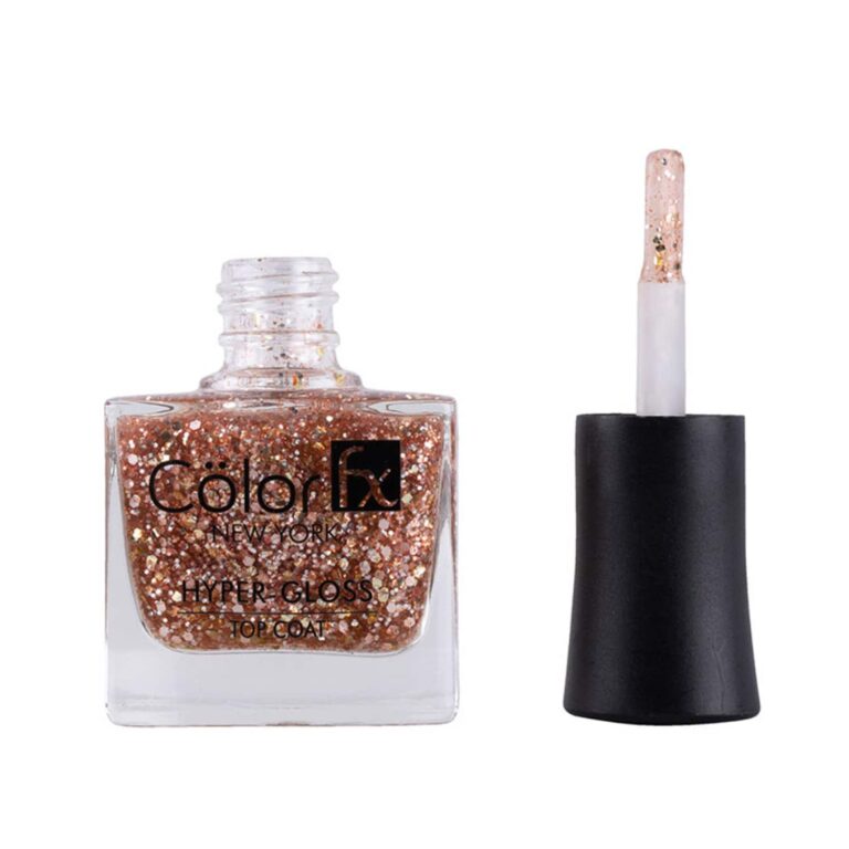 Color Fx Hyper Gloss Top Coat Nail Polish - 173 Rose Gold (9ml) - Color Fx