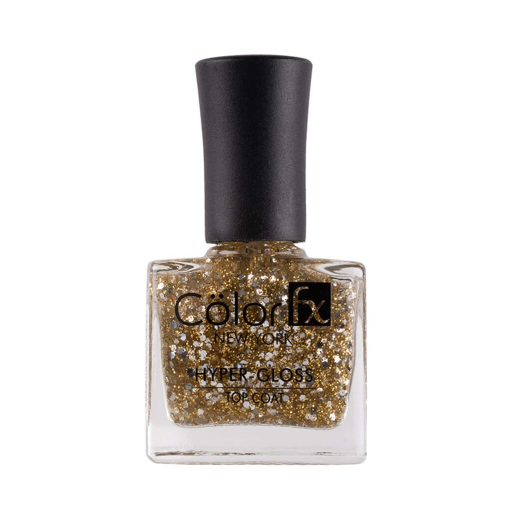 Color Fx Hyper Gloss Top Coat Nail Polish - 174 Gold (9ml) - Color Fx