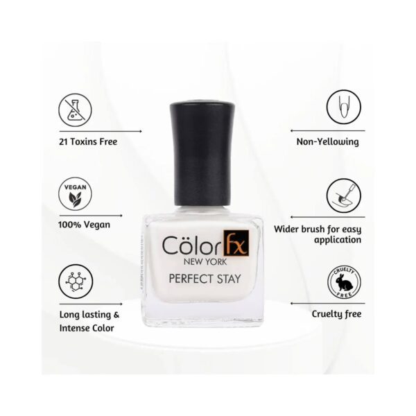 Color Fx Perfect Stay Nail Polish - 128 Shade (9ml) - Color Fx